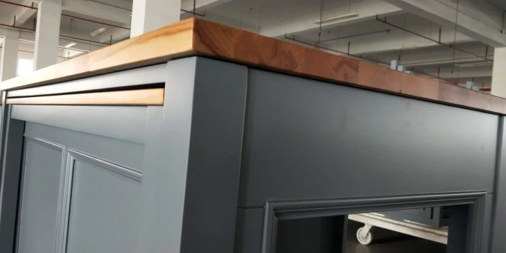 Solid Black Walnut Wood Butcher Block Cabinet Top