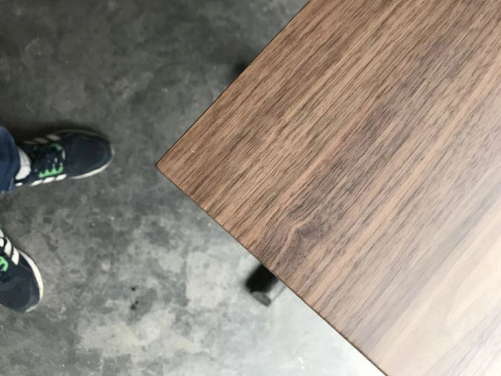 Walnut Wood Leather Dining Table Top