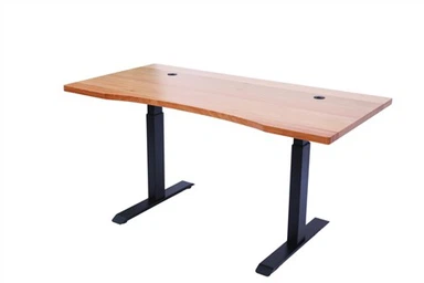 Piano scrivania con bordo in legno di faggio incollato